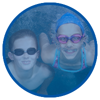 School-age children swimming at Hilton Brown Swimming